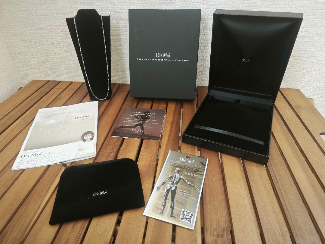 美品 Dis Moi ディモア ネックレス アスカブラック K18WG 50cm 新色