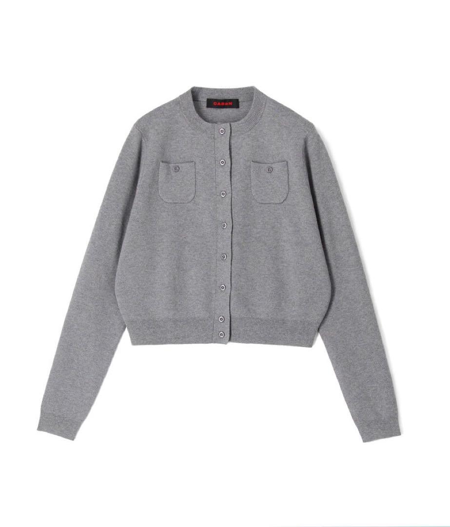 CABaN コットンカシミヤ クルーネックカーディガン