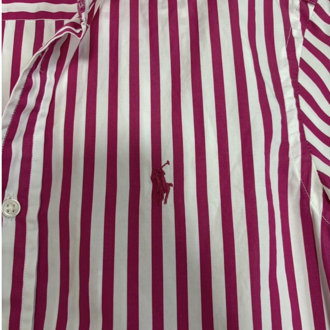 美品✨POLO RALPH LOUREN ストライプシャツ 花柄 ピンク 4