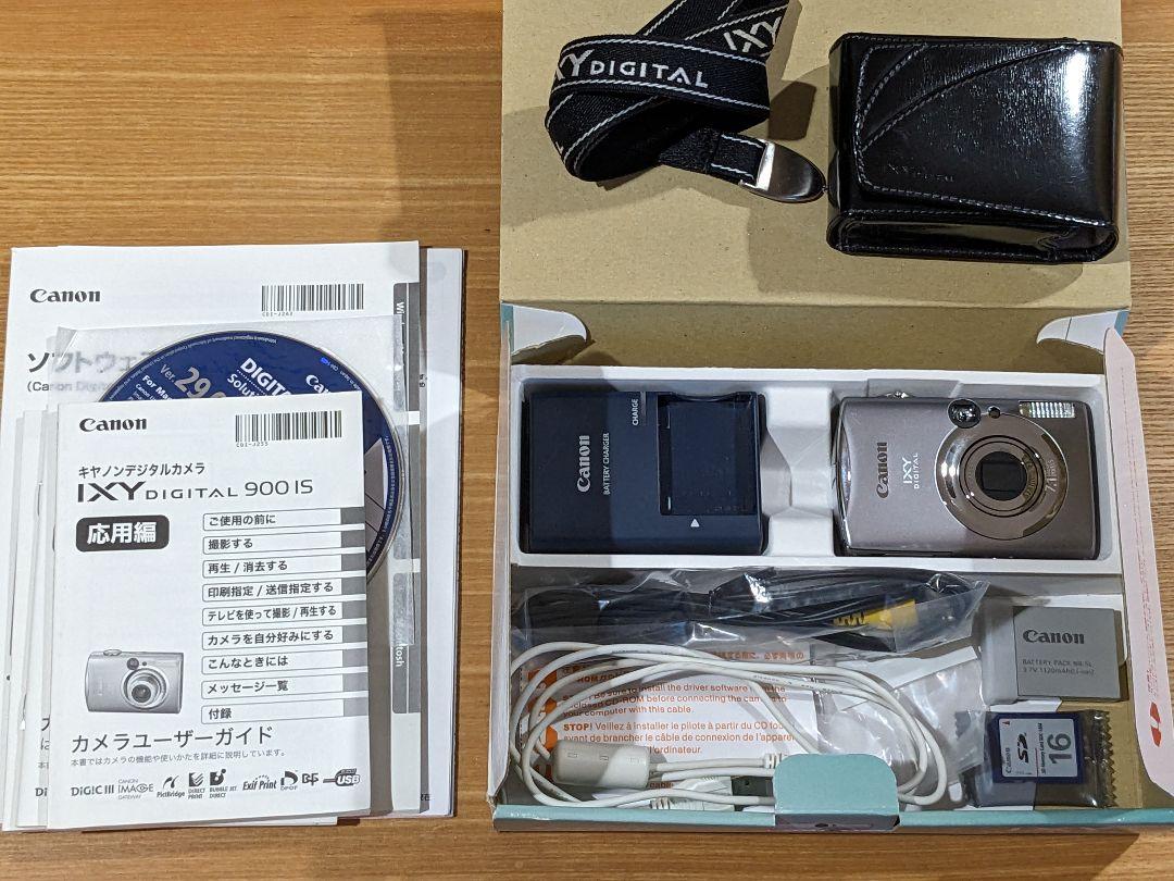 Canon IXY DIGITAL 900 IS 本体と付属品