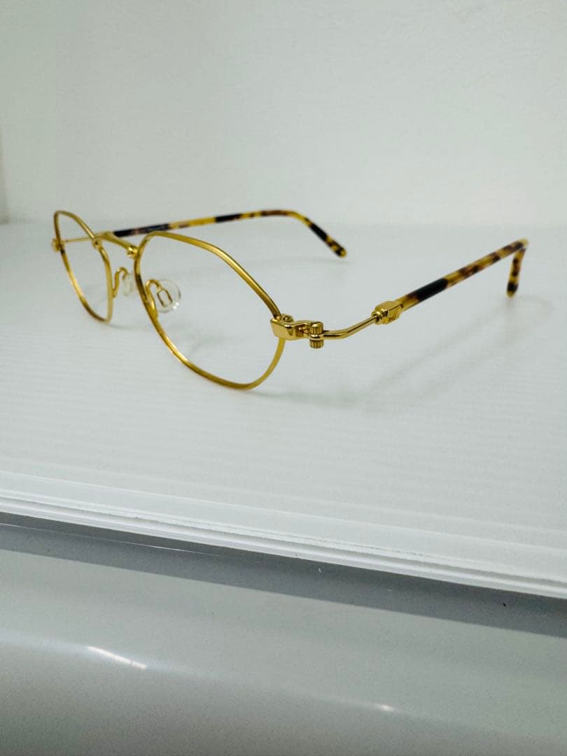 【希少極美品】Brillen Manufakturドイツ製眼鏡 ゴールド7304