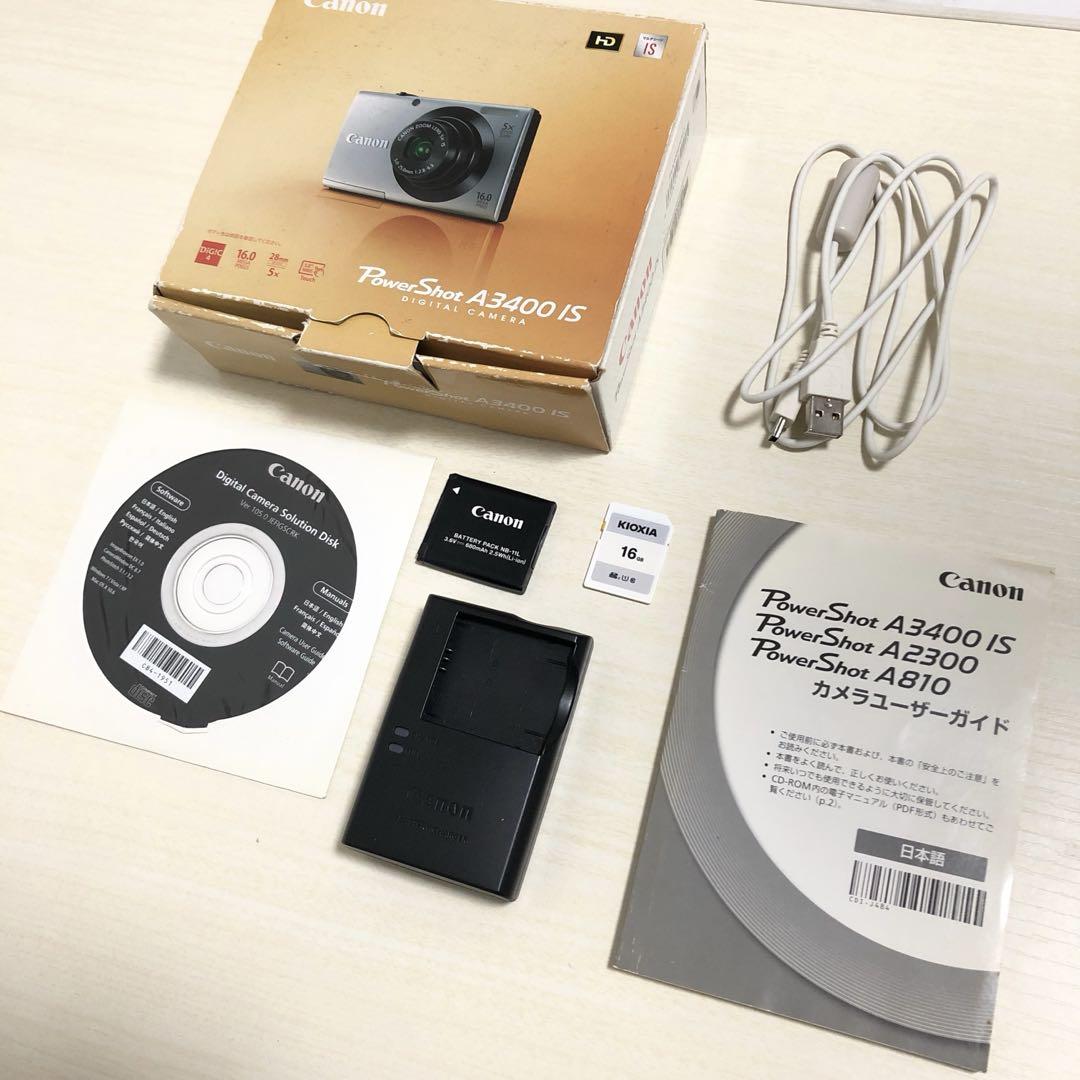 Canon キャノン　PowerShot A3400 IS SDカード付