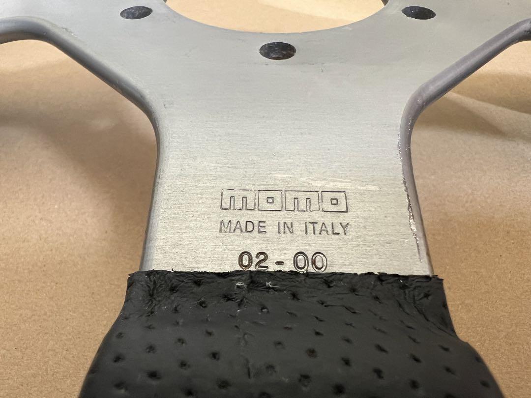 MOMO ステアリング ファイター　350mm ウッド　コンビ　パンチングレザー