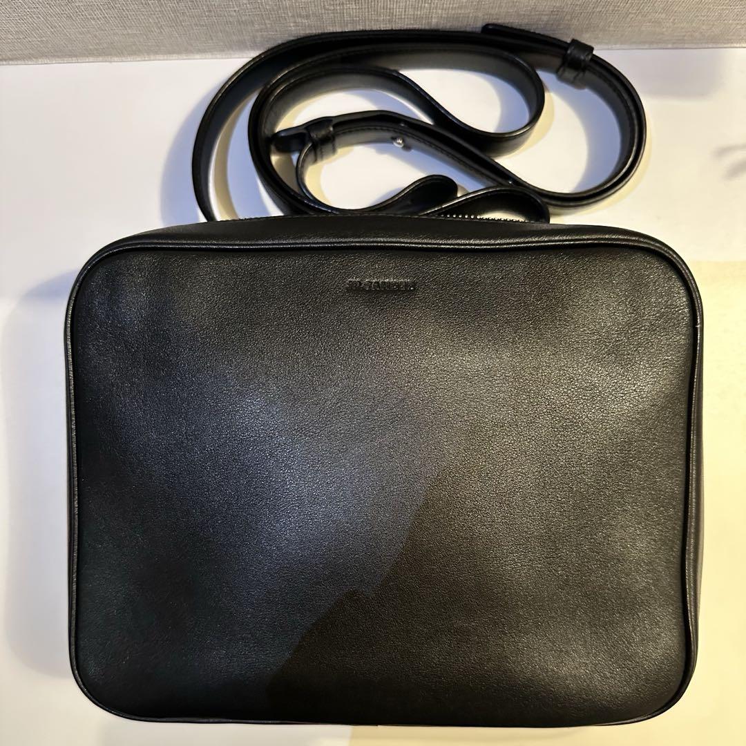 JIL SANDER ジルサンダー レザー スモールショルダーバッグ ブラック