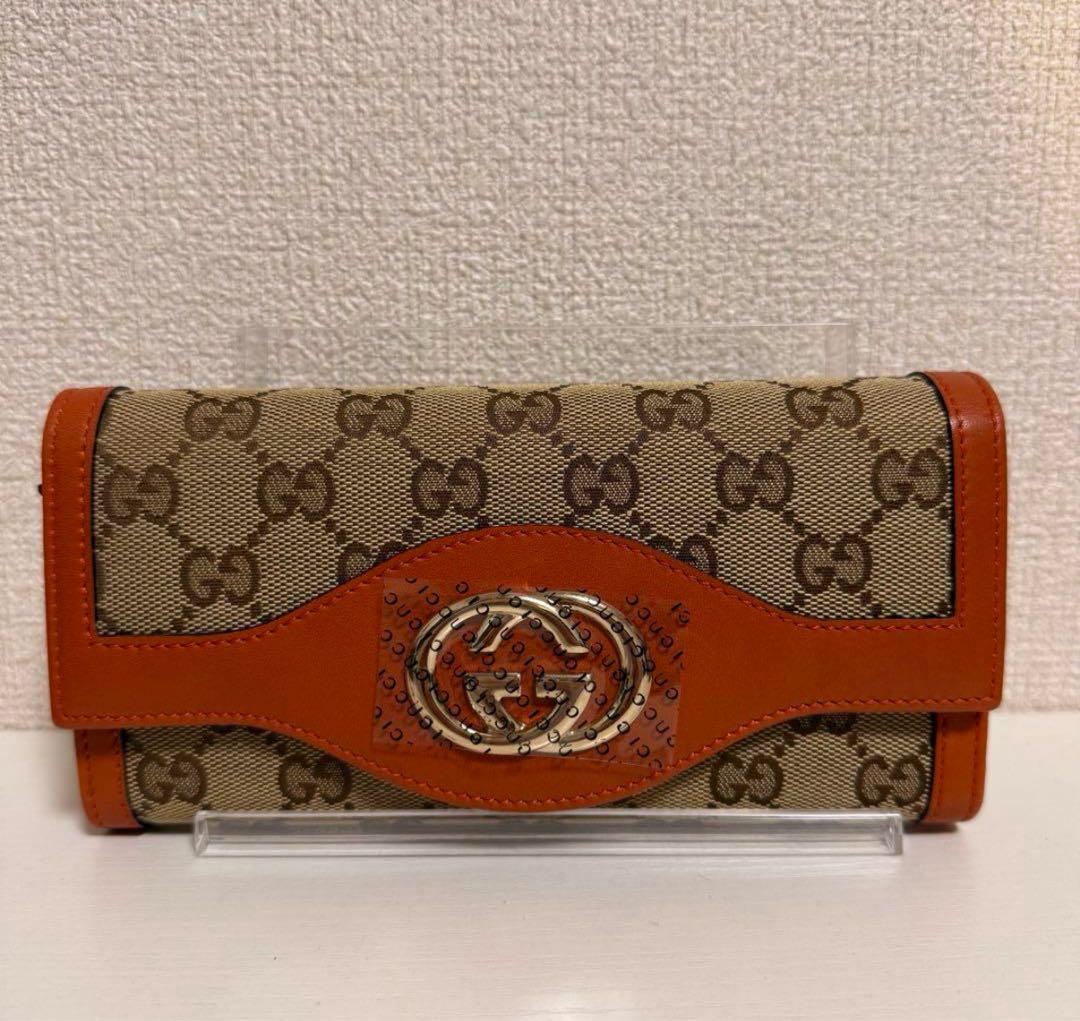 グッチ GUCCI二つ折り長財布 GGキャンバス