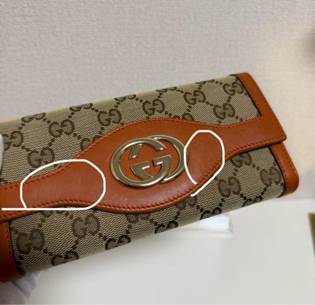 グッチ GUCCI二つ折り長財布 GGキャンバス