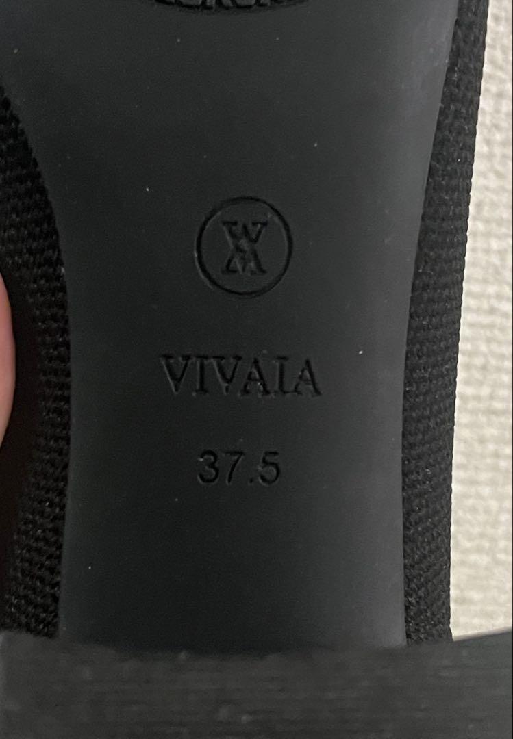 【極美品】VIVAIA ポインテッドトゥ クリアヒール　チャンキーヒール