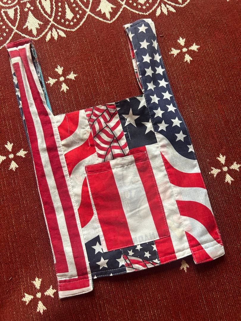 MIYAGIHIDETAKA アメリカ国旗エコバッグ 再構築 USA JAPAN