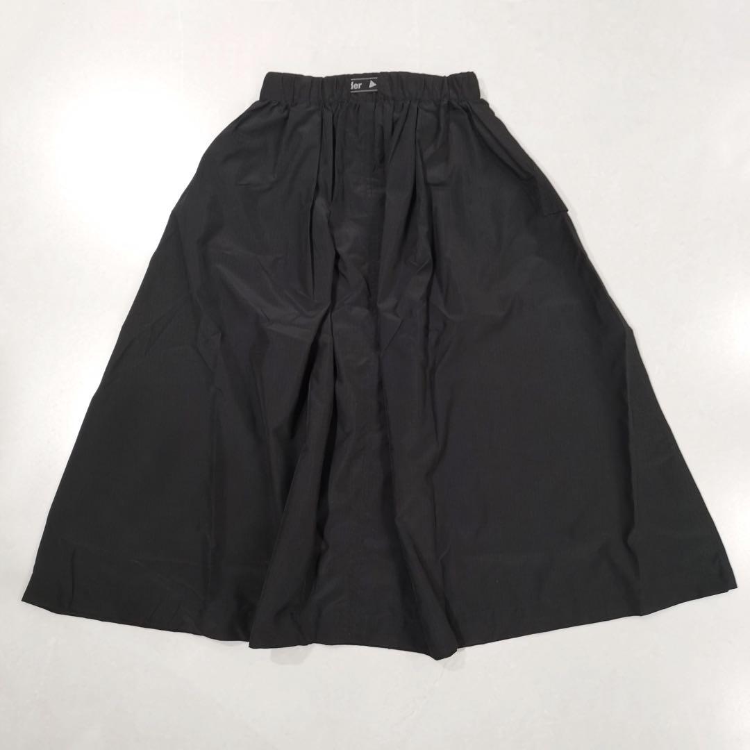 アンドワンダー oversized cargo skirt ブラック S