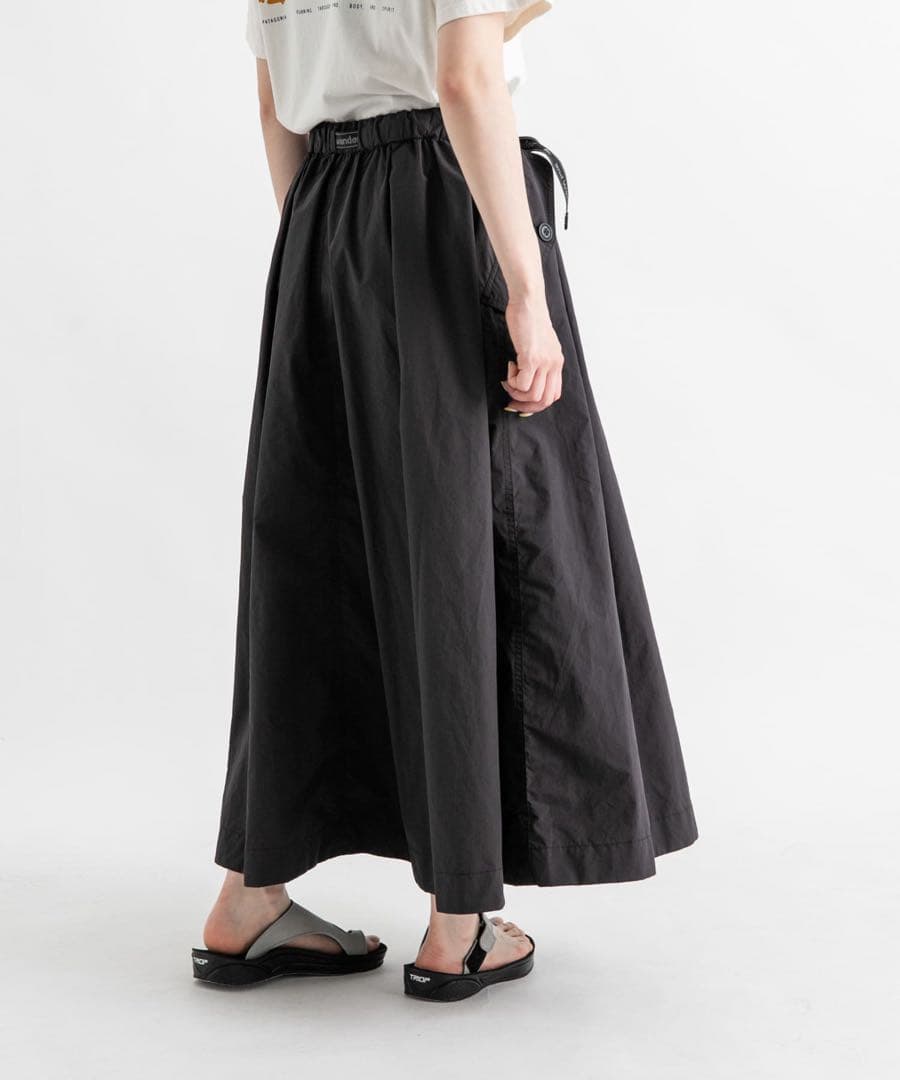 アンドワンダー oversized cargo skirt ブラック S