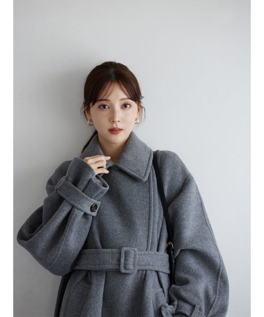 SNIDEL ベルト付きミドル丈コートM・Snidel WWW_MORNINGWALKER_COM