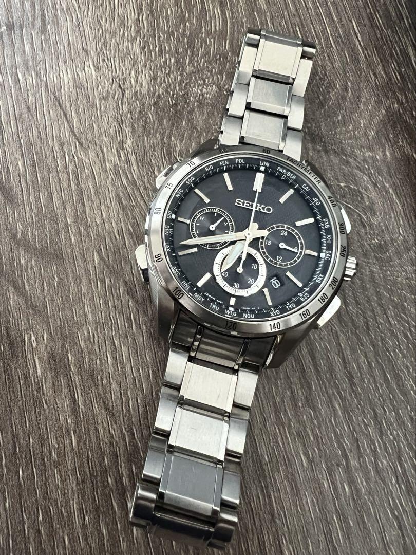 電池消耗　SEIKO ブライツ SAGA195 クロノグラフ ソーラー電波