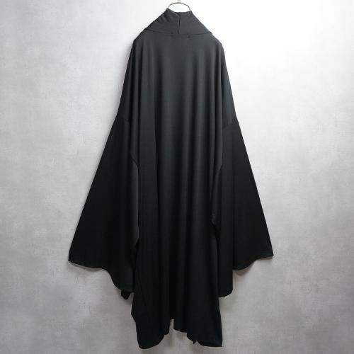 ノーカラージャケット ガウン 羽織 着物 黒