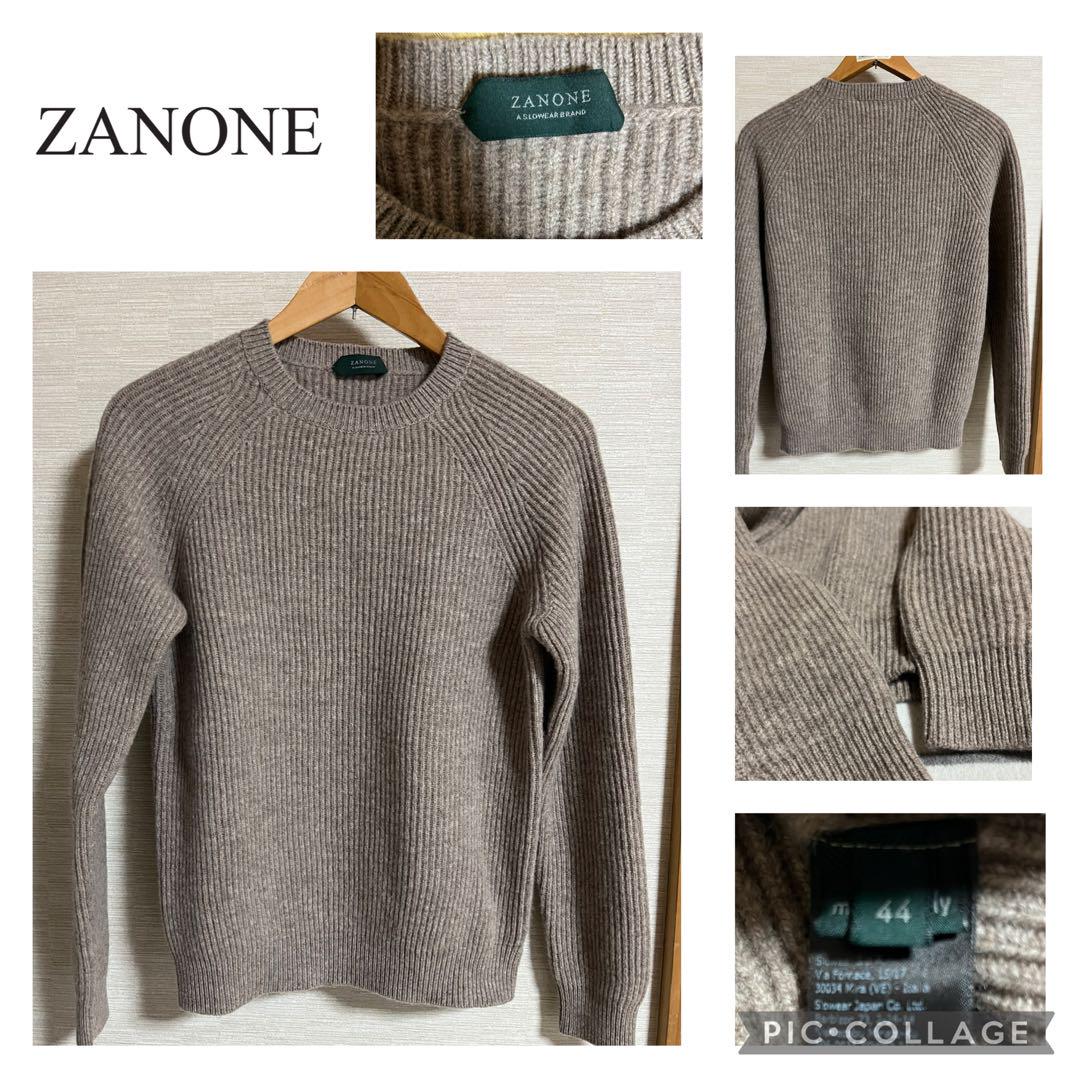 ZANONE ウールリブニット セーター 44