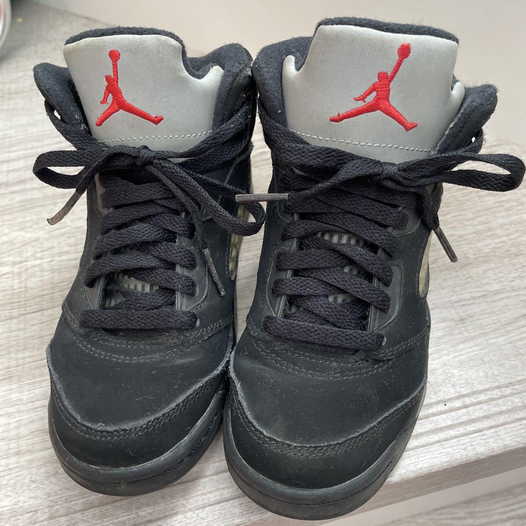 Nike Air Jordan 5 スニーカー ブラック/グレー/レッド