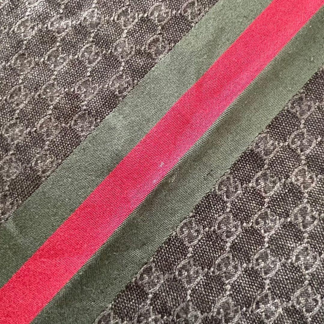 GUCCI グッチ マフラー ストール グレー ウール シルク フリンジ GG