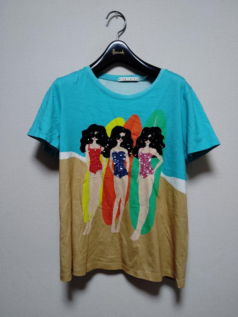 新品 alice+olivia アリスプラスオリビア　Tシャツ Alice+Olivia - 73 アリスアンドオリビア 動物 花柄 ブラウス