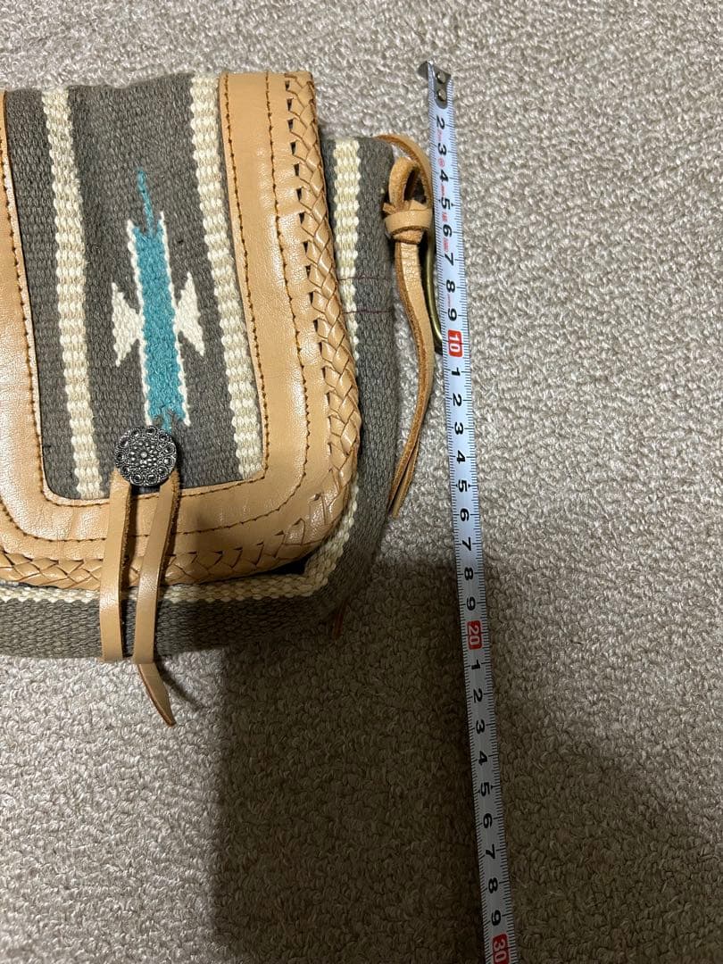 【未使用】ウエストバッグ　バイカー オルテガ柄