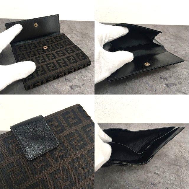 送料込み！ 極美品 FENDI Wホック財布 8M0030 ズッカ柄 186