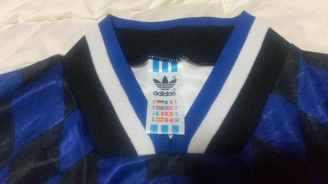90s adidas イングランド製 サッカー ユニフォーム Tシャツ US M