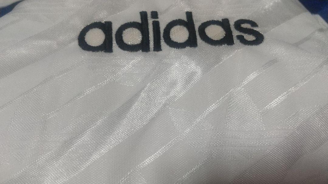 90s adidas イングランド製 サッカー ユニフォーム Tシャツ US M