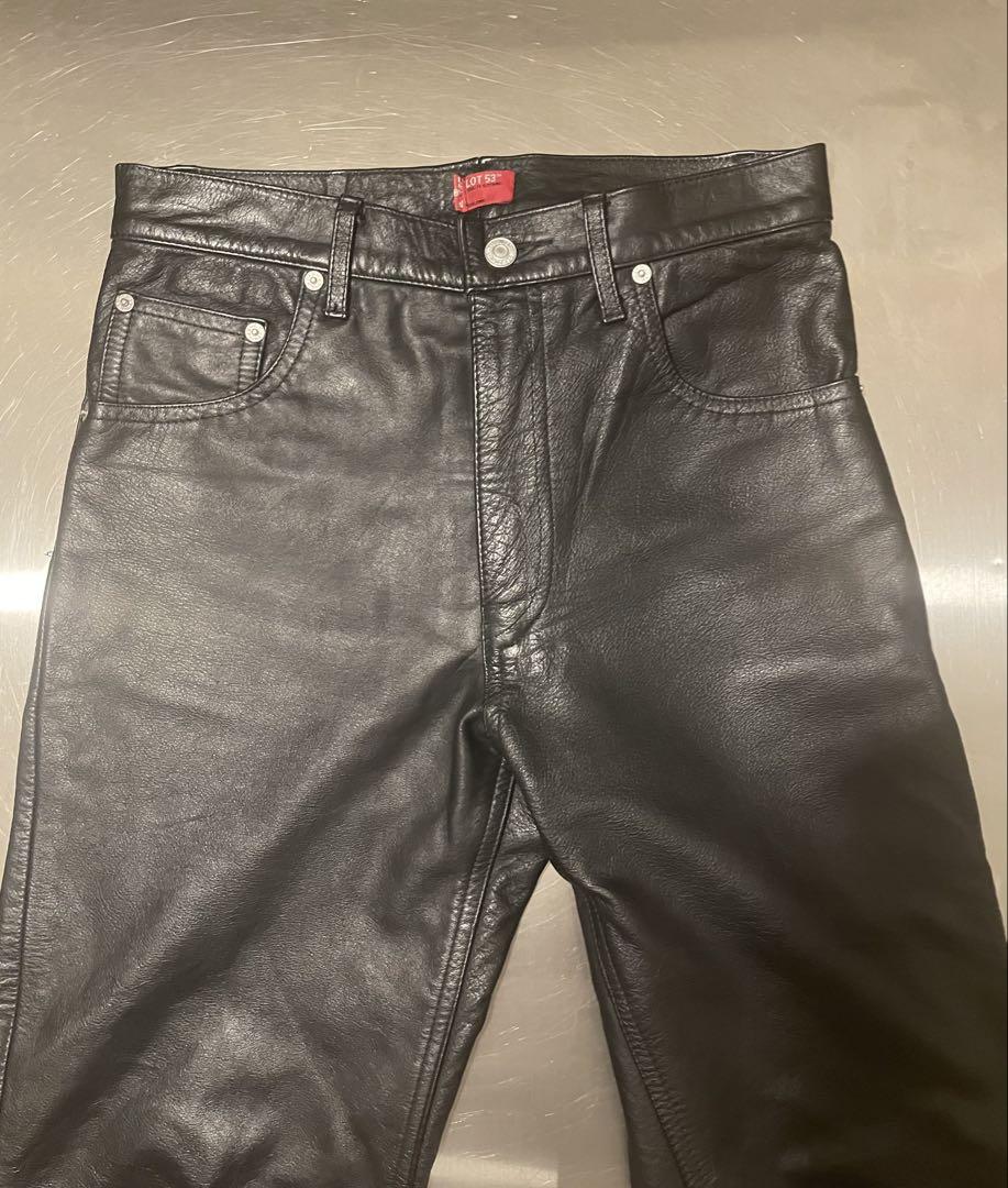 希少 LEVI'S RED LOT53 リーバイスレザーパンツ 00年30×36