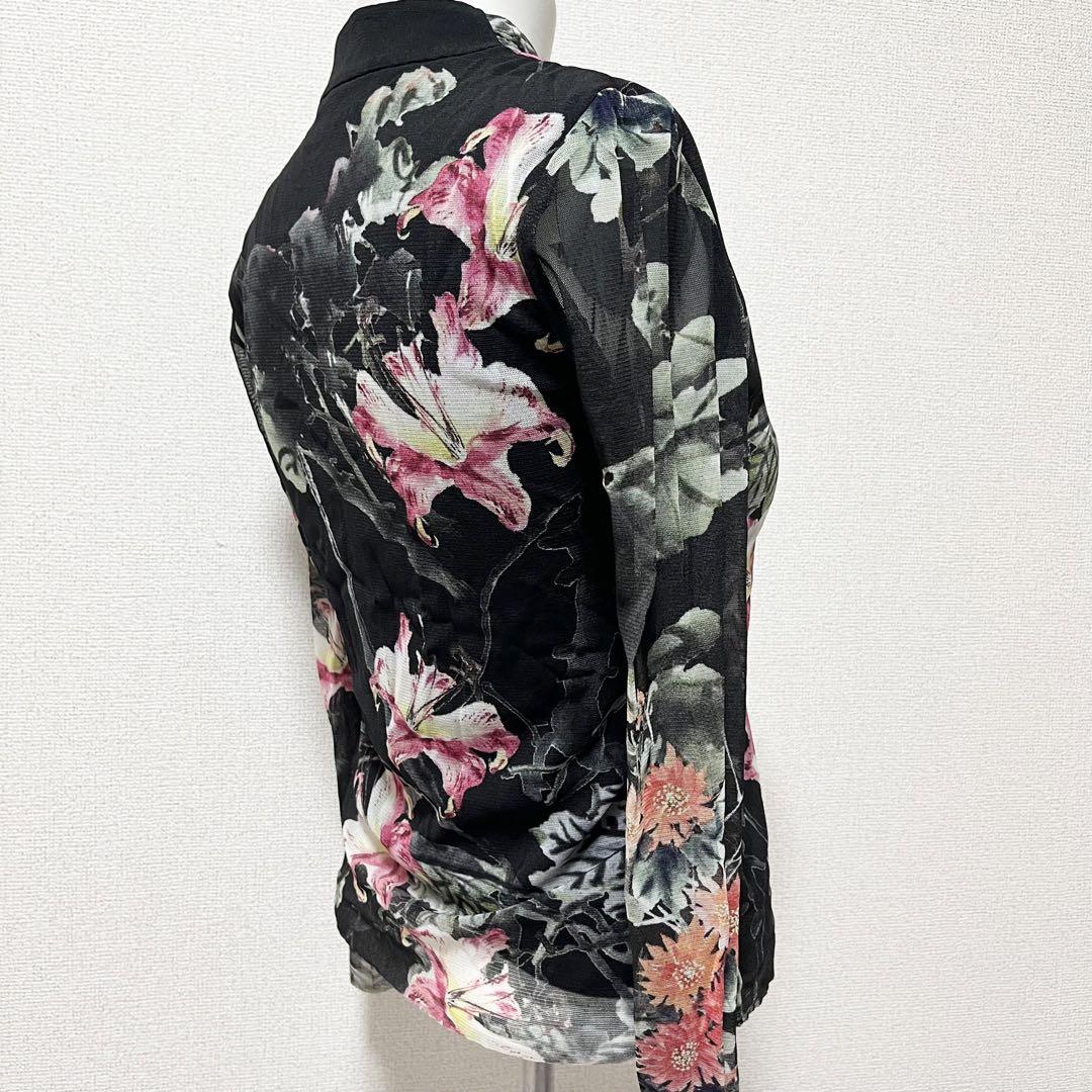 美品】VIVIENNE TAM ブラウスパワーネットシースルー花柄