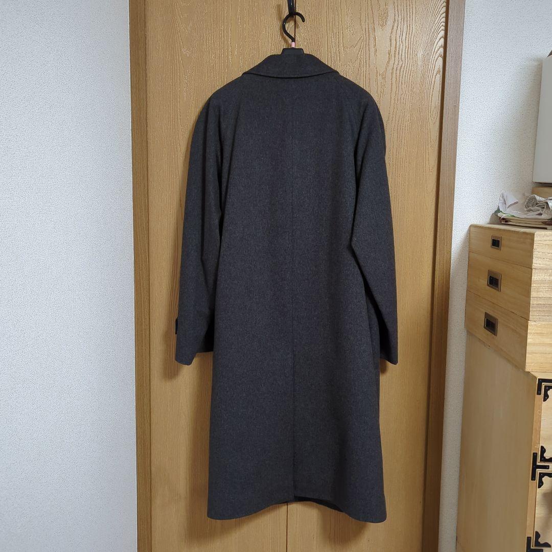 カシミア100%　紳士ステンカラーコート グレー