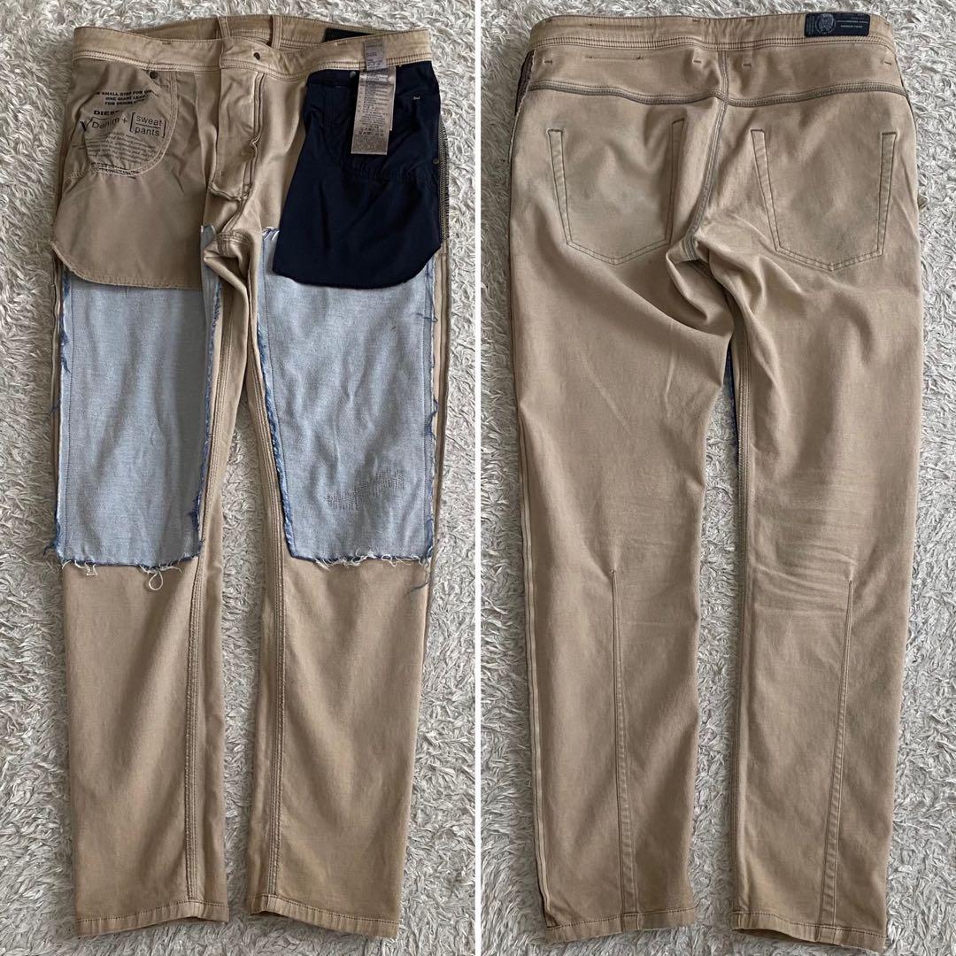 ★極美品 DIESEL KROOLEY-CB-NE JOGG ダメージ加工 34