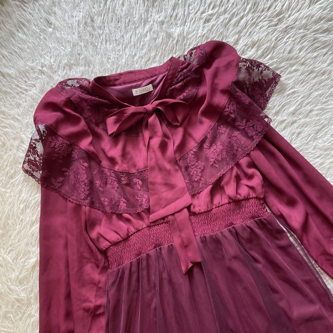 axes femme レーシーロングワンピース