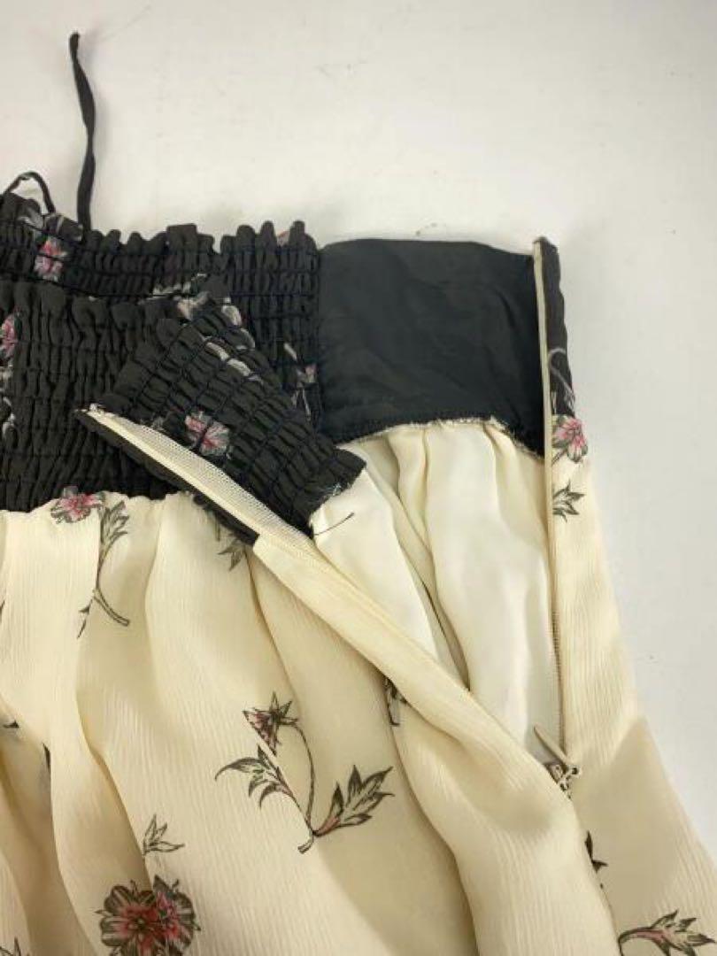 UNITED TOKYO シフォン フレア ワイドパンツ 花柄