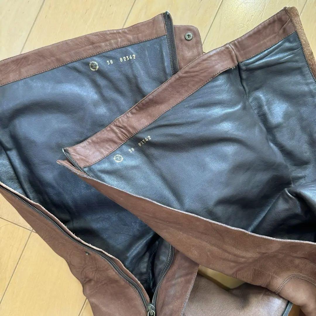 本革 ロングブーツ