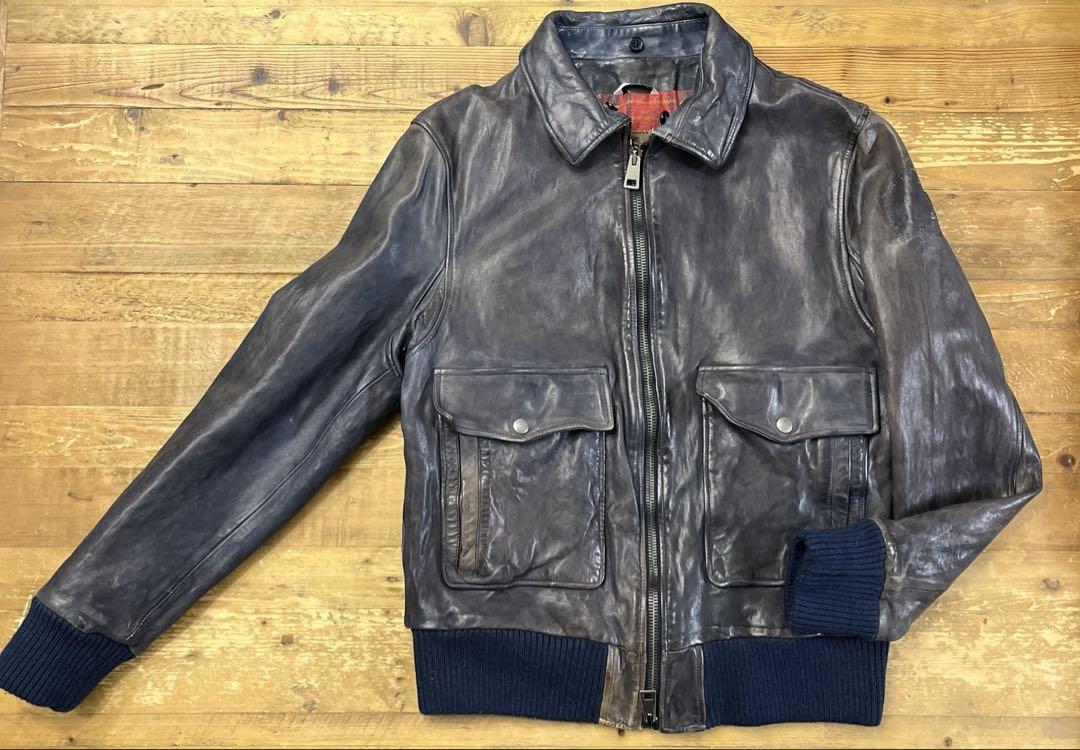 A-2type vintage leather イタリア製 レザージャケット