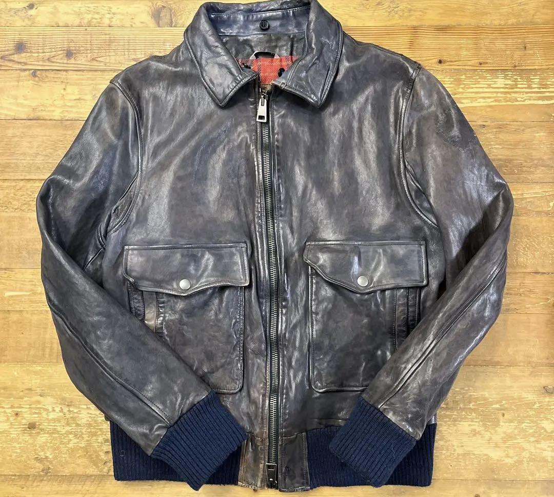 A-2type vintage leather イタリア製 レザージャケット