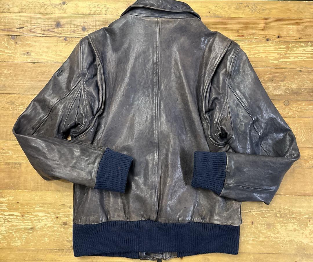 A-2type vintage leather イタリア製 レザージャケット