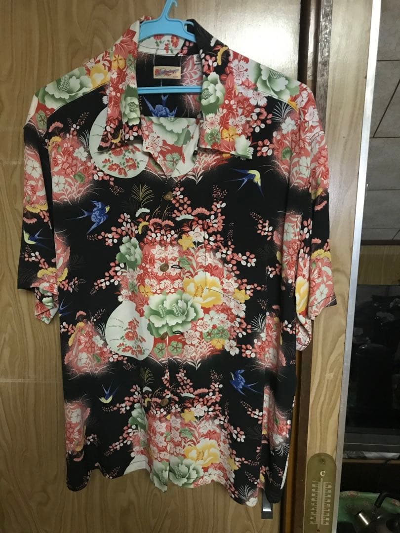 Sun Surf 和柄アロハシャツ 紋柄 Mサイズ Mナンバーモデル Style No