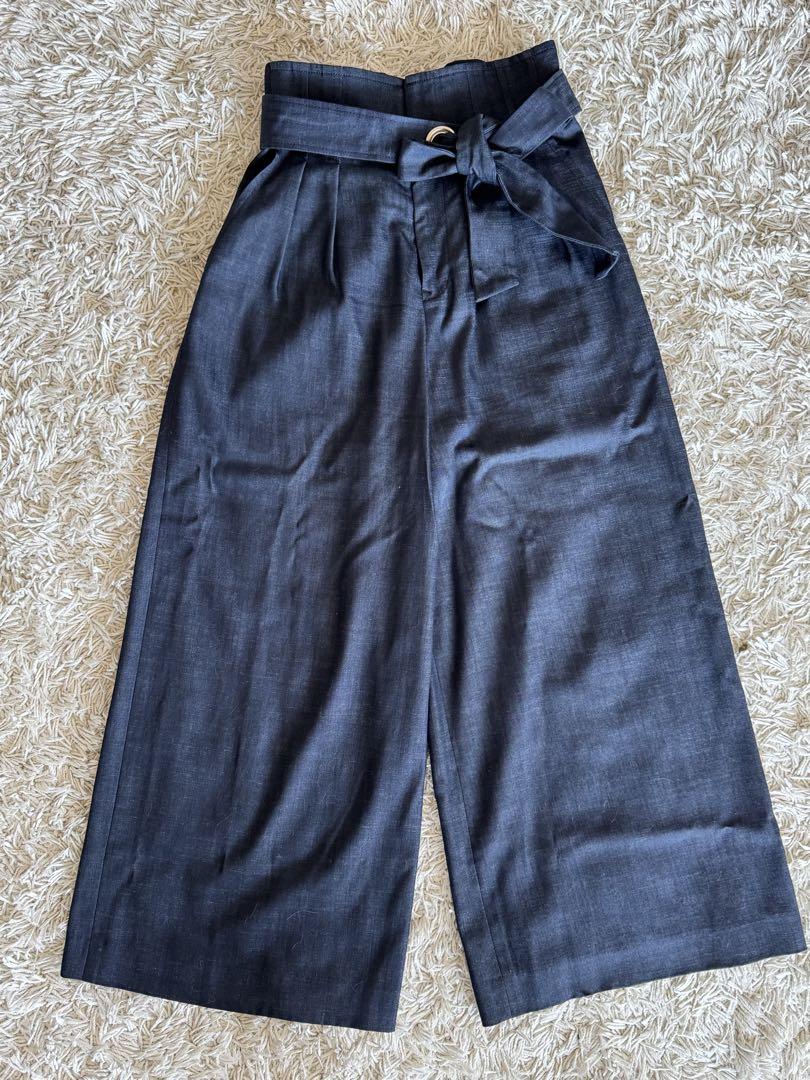 ピンキー&ダイアン レディース ワイド パンツ 紺 XS