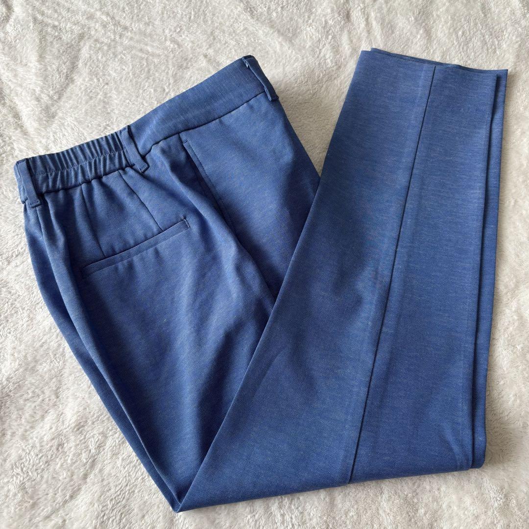 ✨️美品✨️ PLST プラステ スーツ ノーカラー ブルー