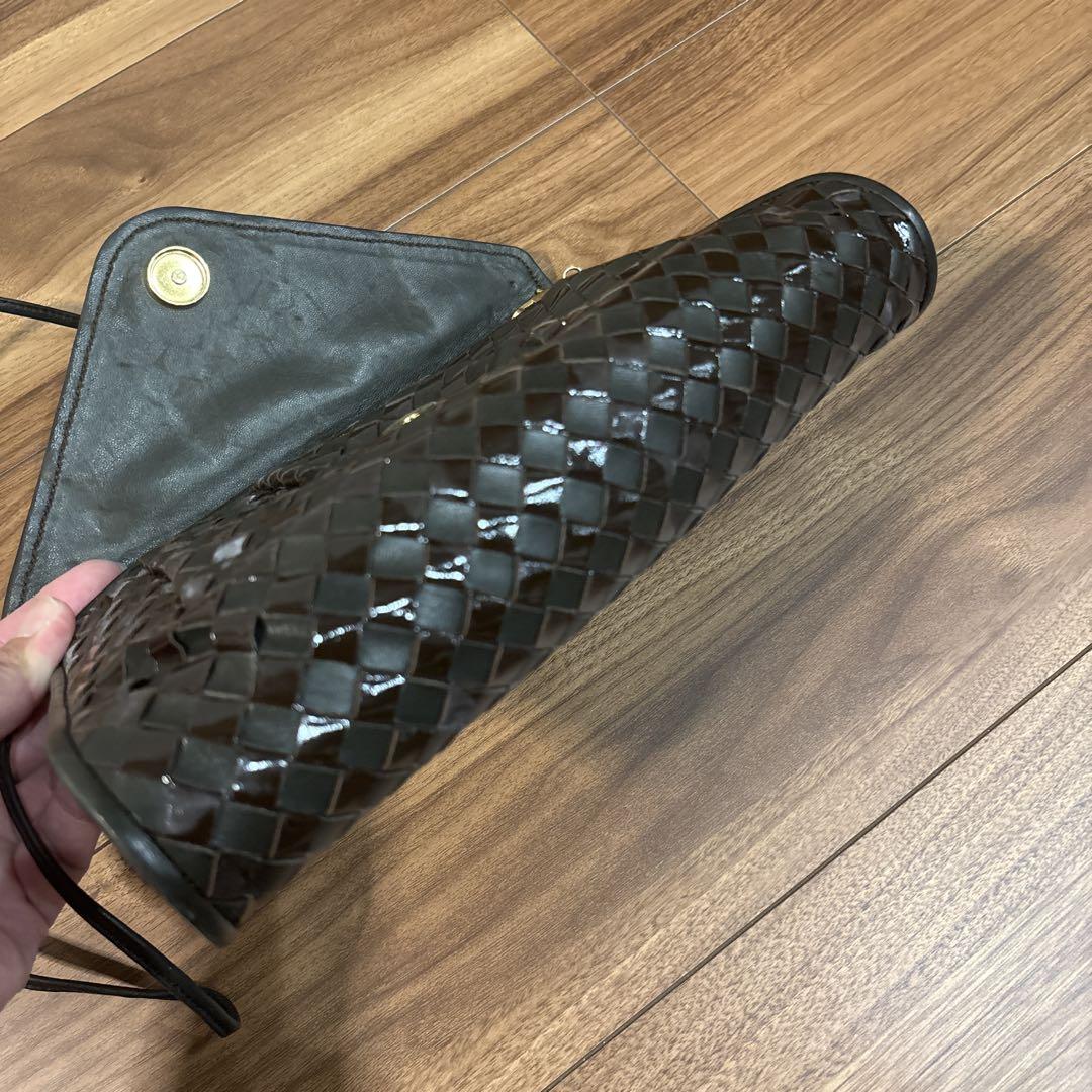 BALLY バリー レザー 本革製 エナメル 編み込 ショルダーバッグ