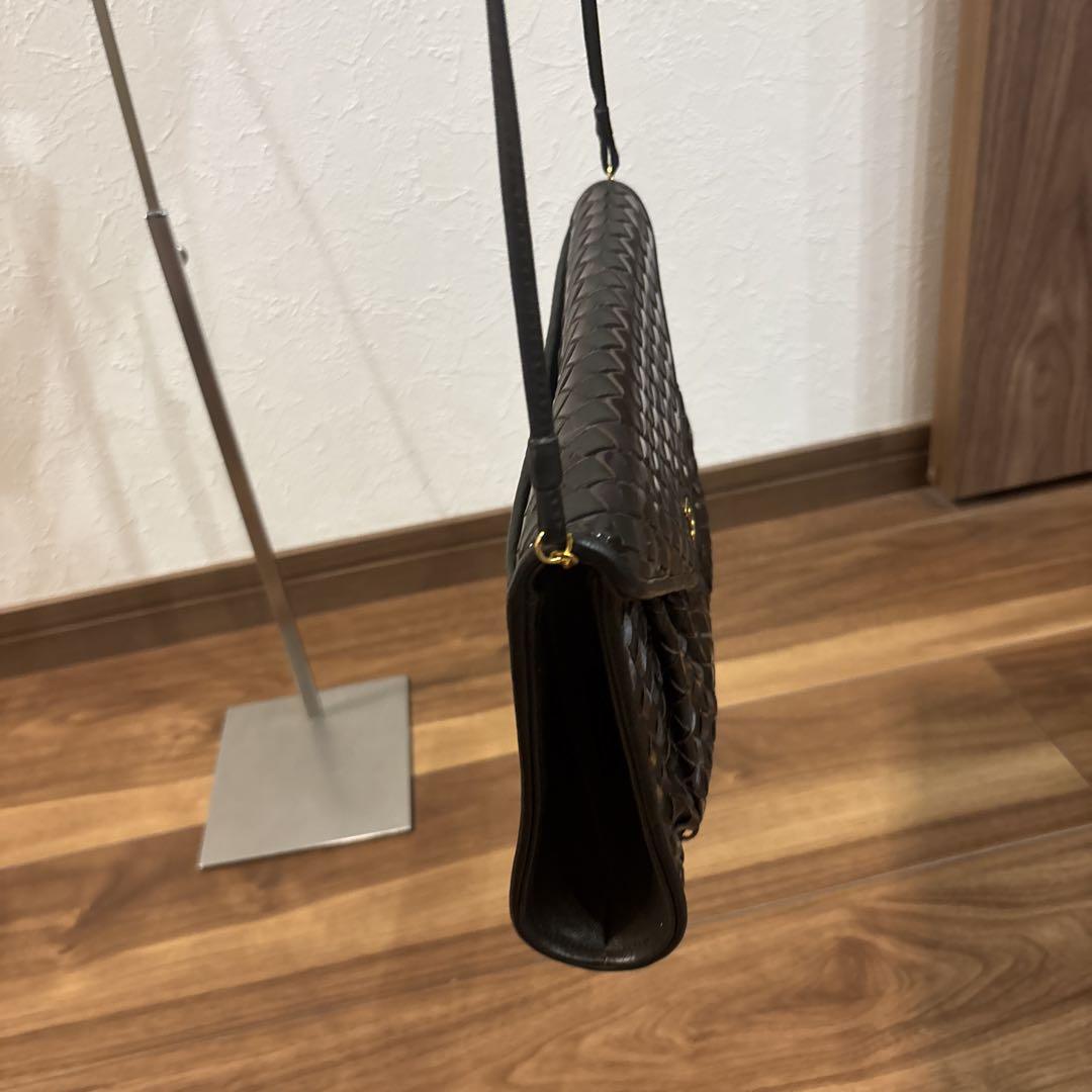 BALLY バリー レザー 本革製 エナメル 編み込 ショルダーバッグ