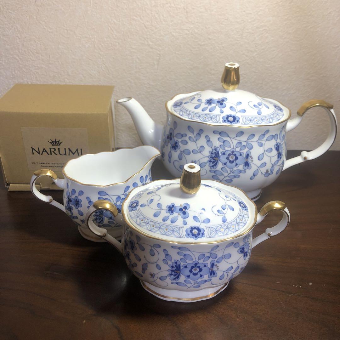 ナルミ ミラノ ティーポット、クリーマー&シュガーポット