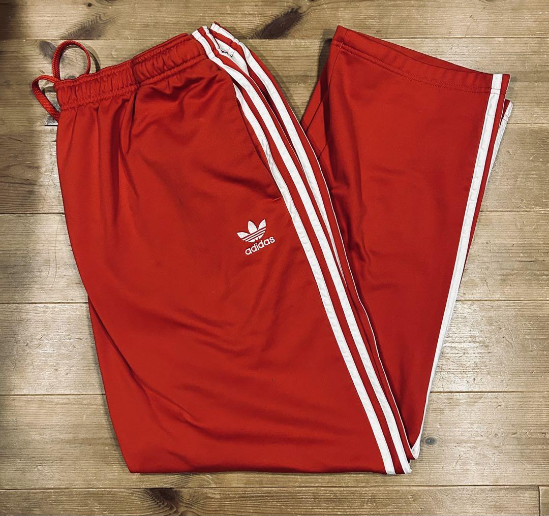 トラックパンツ 古着 00s Y2K adidas アディダス 赤 2XL