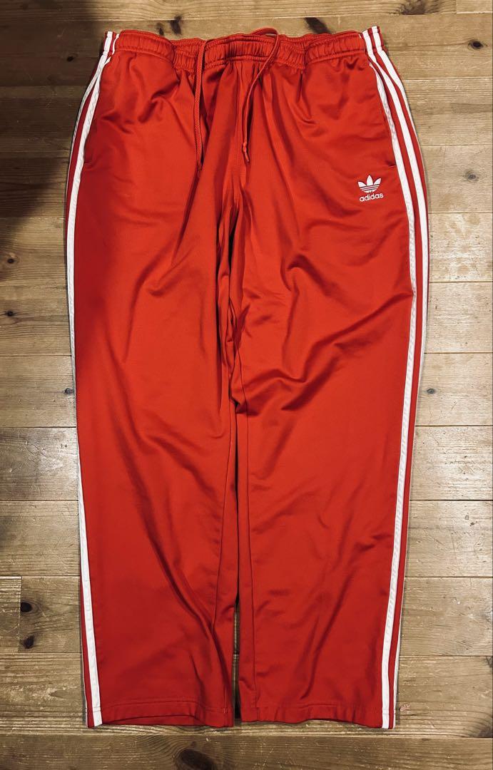 トラックパンツ 古着 00s Y2K adidas アディダス 赤 2XL