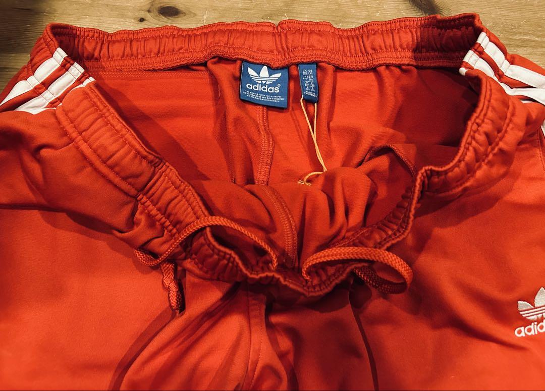 トラックパンツ 古着 00s Y2K adidas アディダス 赤 2XL