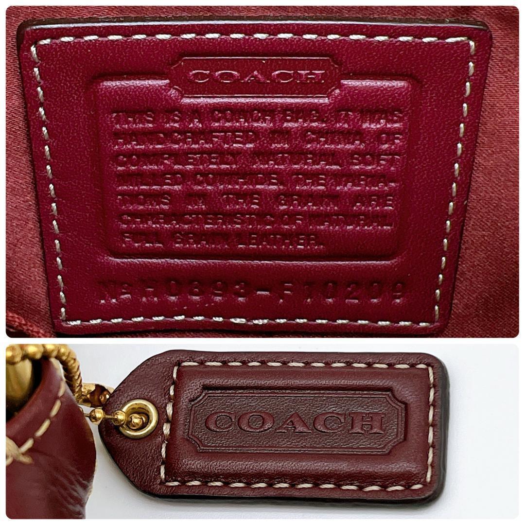 良品 COACH コーチ ホーボー ワンショルダー レザー バイカラー
