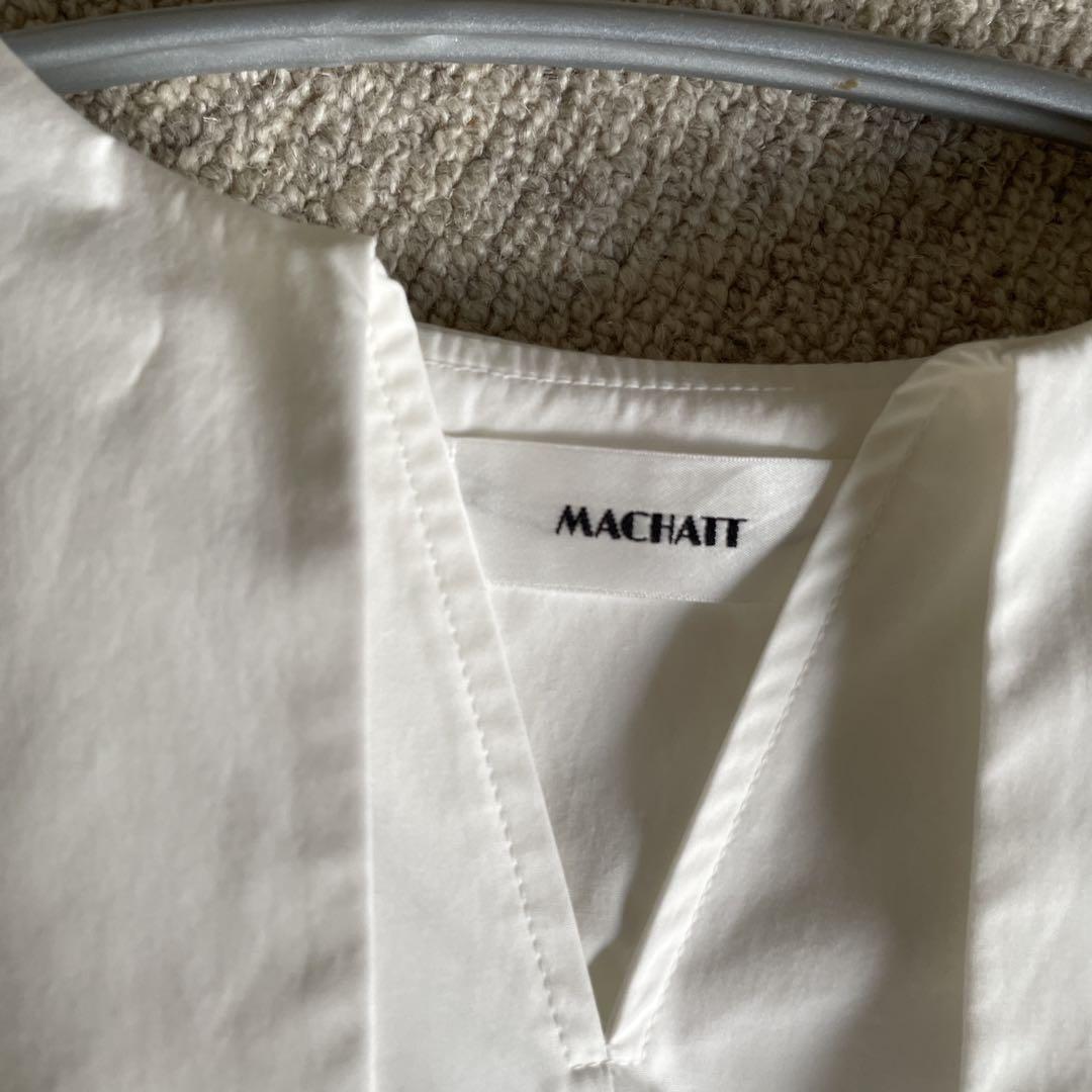 【★超目玉】 MACHATT オーバーサイズ ホワイトシャツ スクエアせーラー トップス