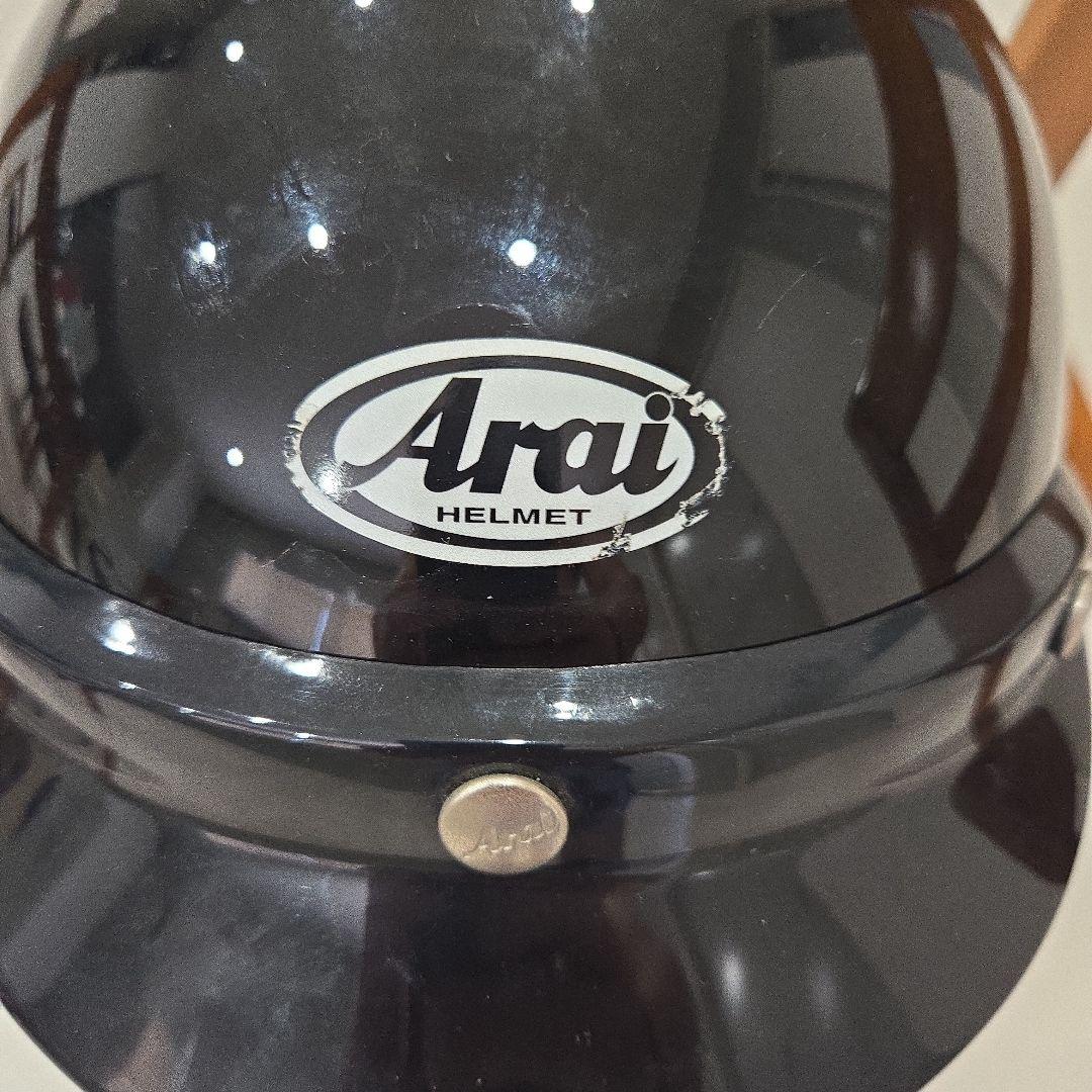 Arai ブラック ジェットヘルメット バイザー付き