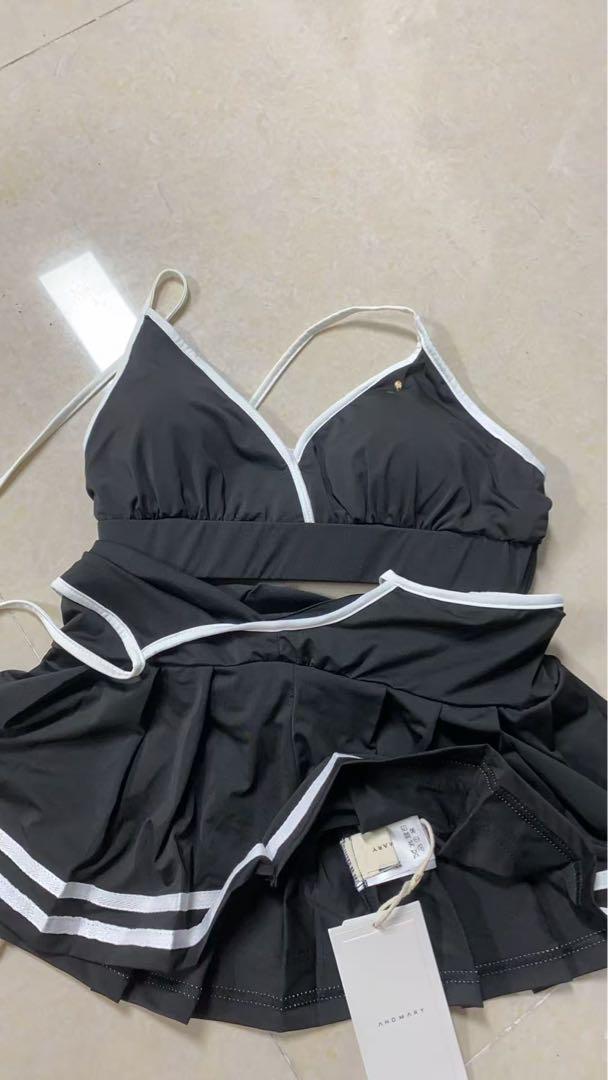 水着・ラッシュガード andmary Coco pleats swimwear black Andmary Coco pleats swimwear Black F - メルカリ