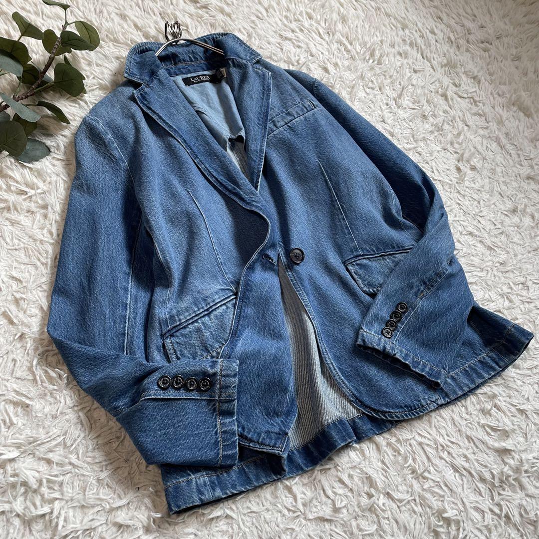 LAUREN RALPH LAUREN デニムテーラードジャケット　レディース LAUREN RALPH LAUREN デニムテーラードジャケット レディース