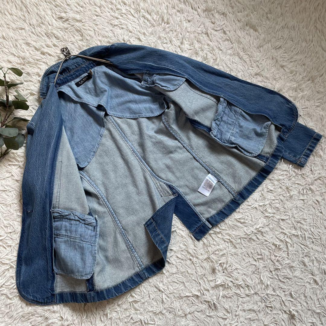 LAUREN RALPH LAUREN デニムテーラードジャケット　レディース POLO RALPH LAUREN（ポロ ラルフ ローレン）の「ダブルブレス